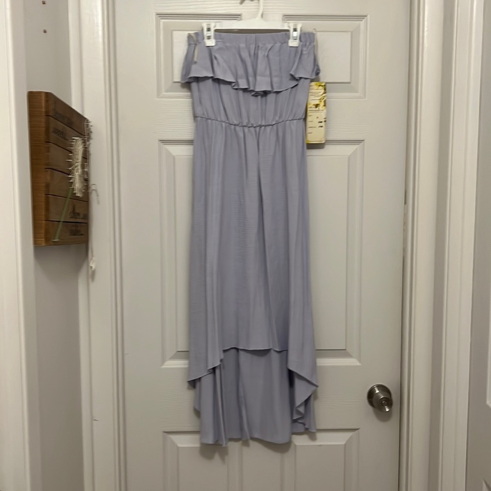 3/$20 Lapis strapless lavender dress hi-low size small